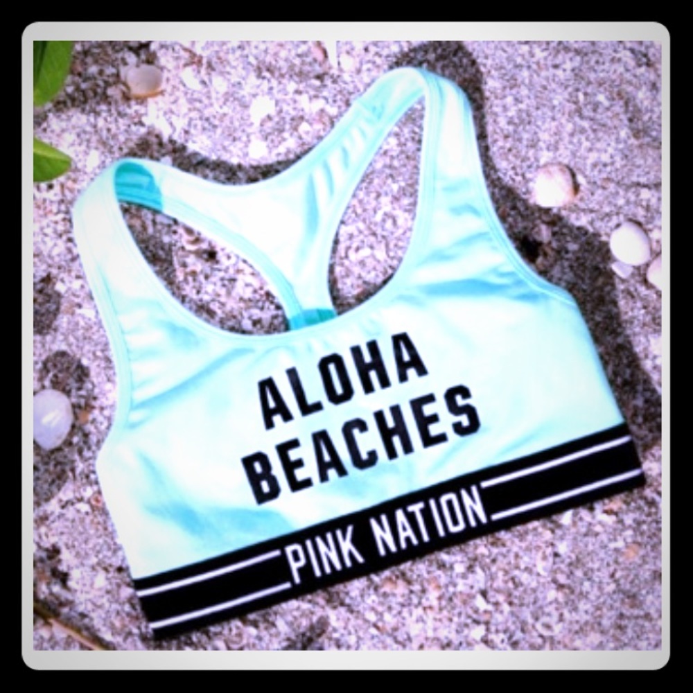 NWOT🖤VS-PINK💚Aloha Beaches Sports Bra💙Size M